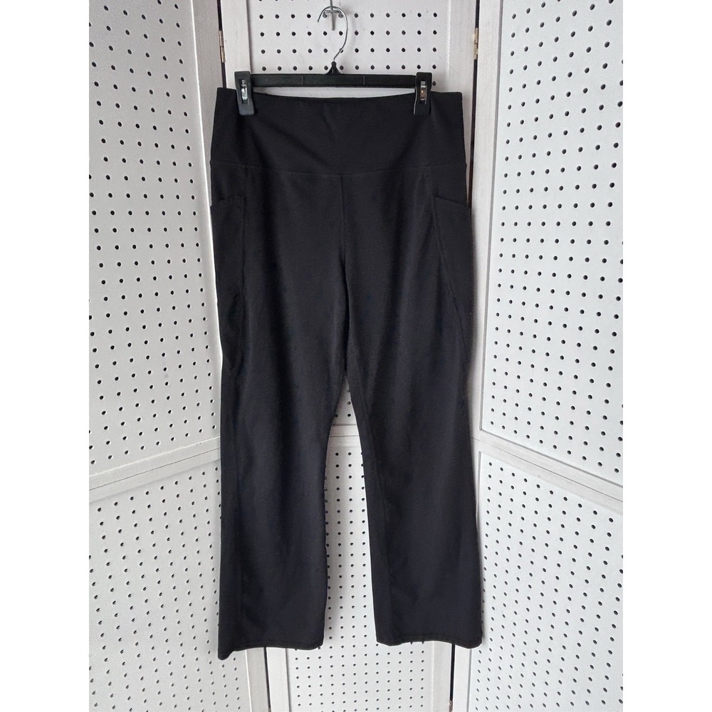 Reebok Side Pocket Straight Leg Yoga Athletic Pants Women's XL Black